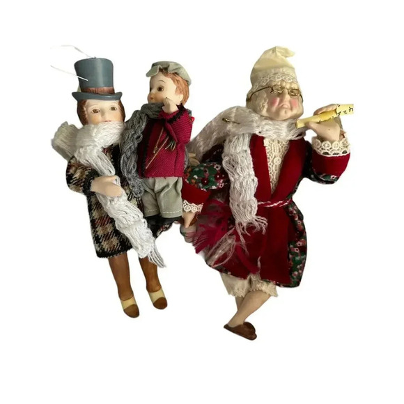 Vintage Kurt S Adler Ornament Set Of 2 Charles Dickens A Christmas Ornament - Picture 1 of 7